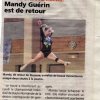 2016 24 avril Mandy Guérin de retour
